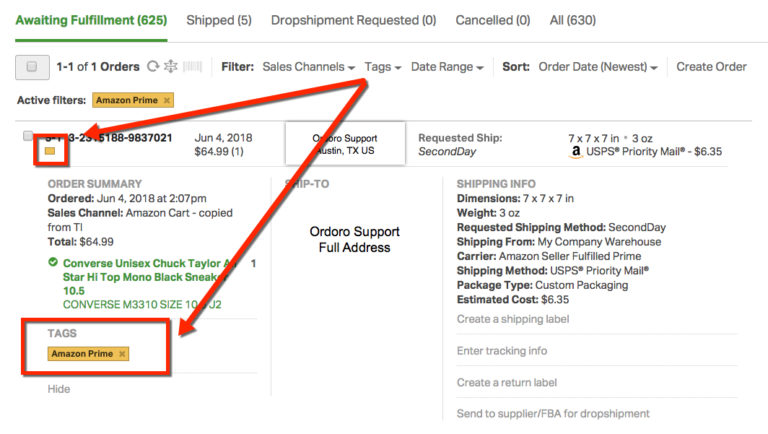 Ordoro How Do I Use Amazon Seller Fulfilled Prime To Ship My Amazon