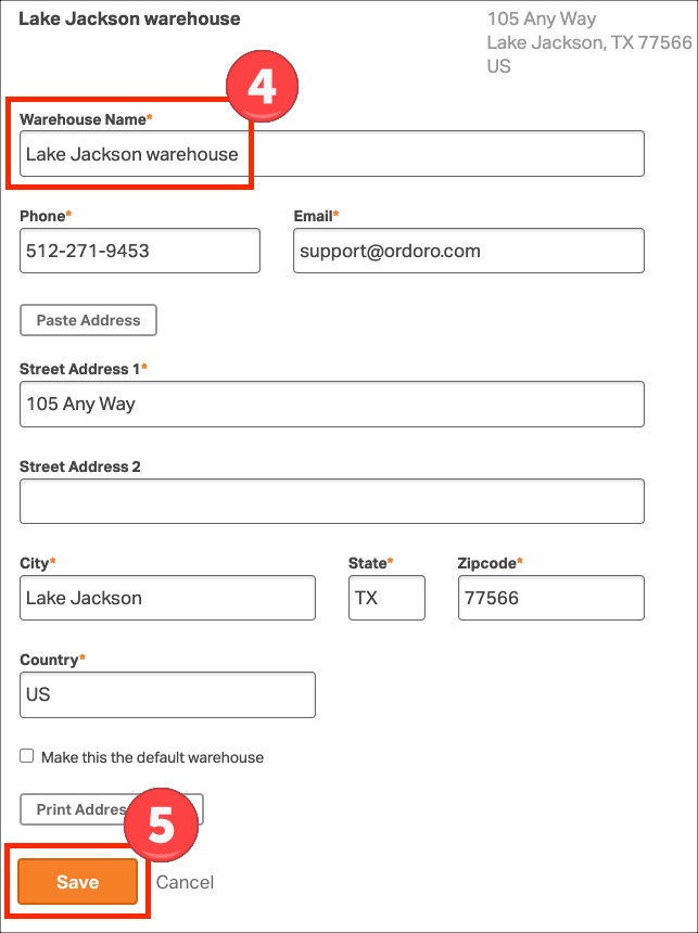 Ordoro What does "UPS Error missing or invalid ship from company