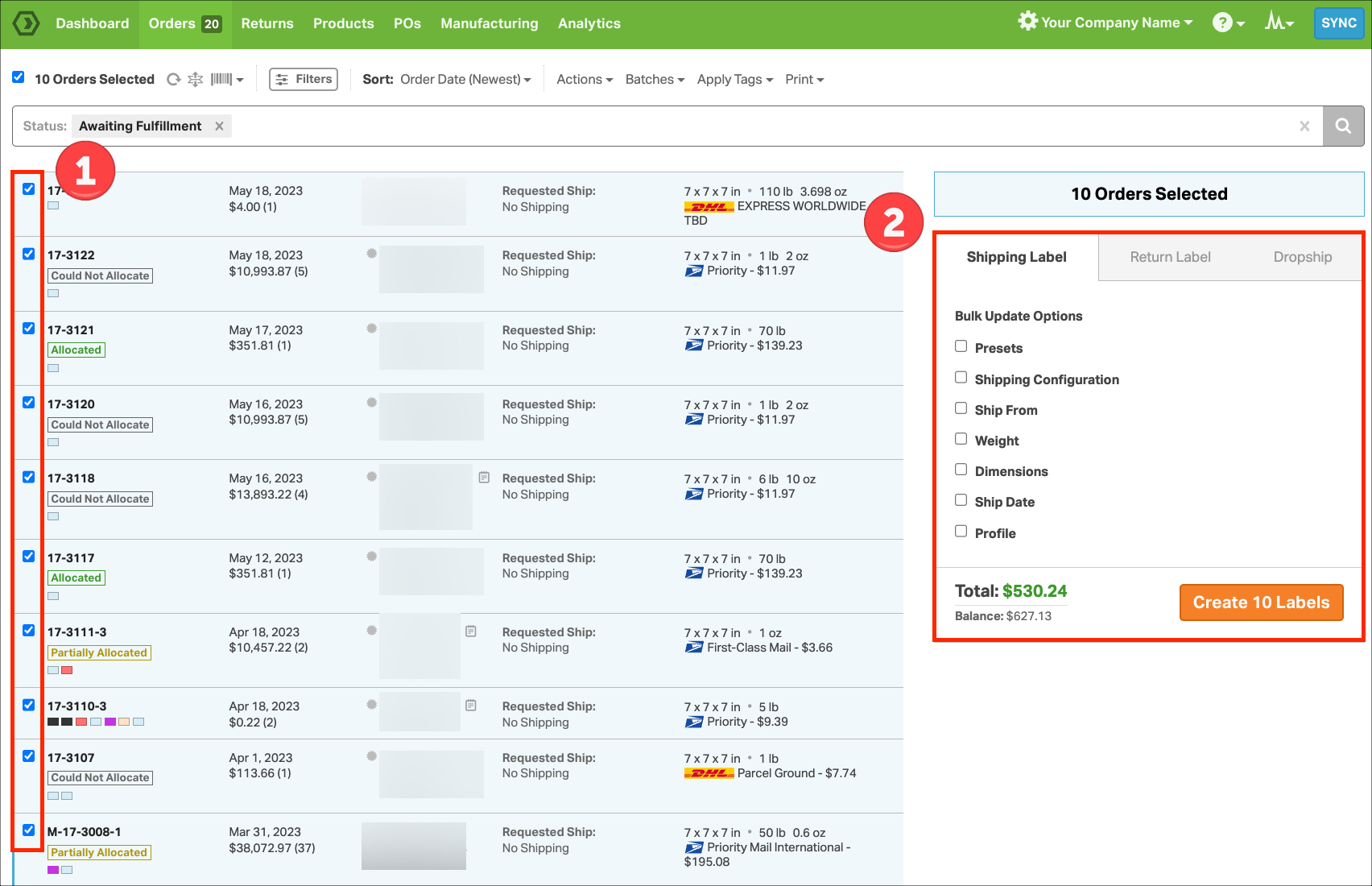 Ordoro - How do I track product serial numbers on orders?