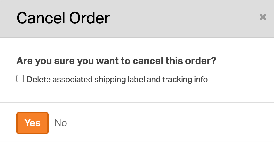 Cancel Items and Orders -  Customer Service